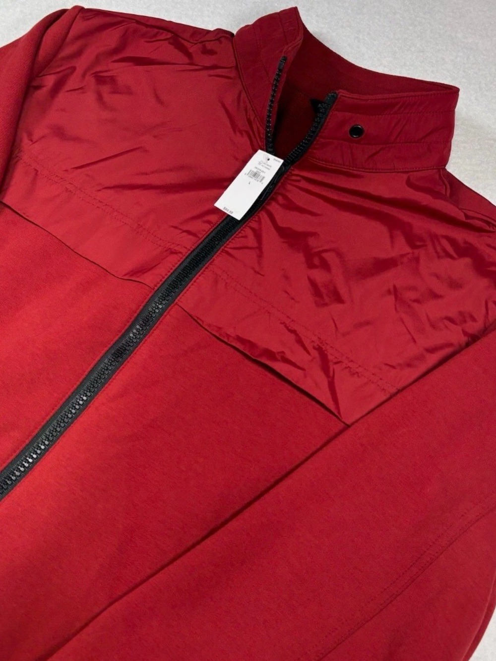 Banana Republic Red Men's Zip-Front Sweatshirt Jacket